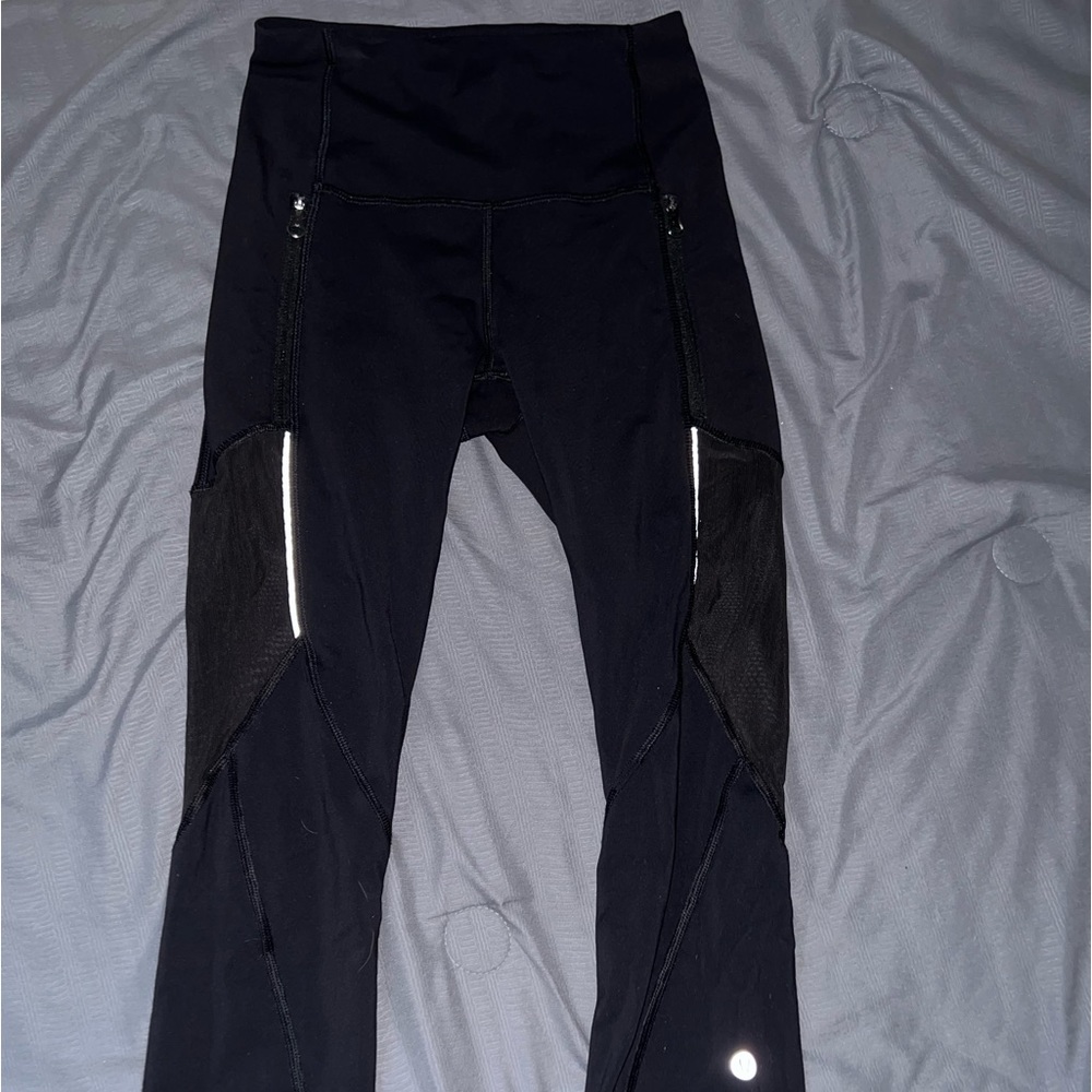 Lululemon Capri Reflective Leggings with mesh details